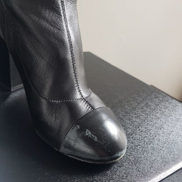 COPY - CHANEL | Black Over the Knee Boots | 36.5 - Picture 6 of 15